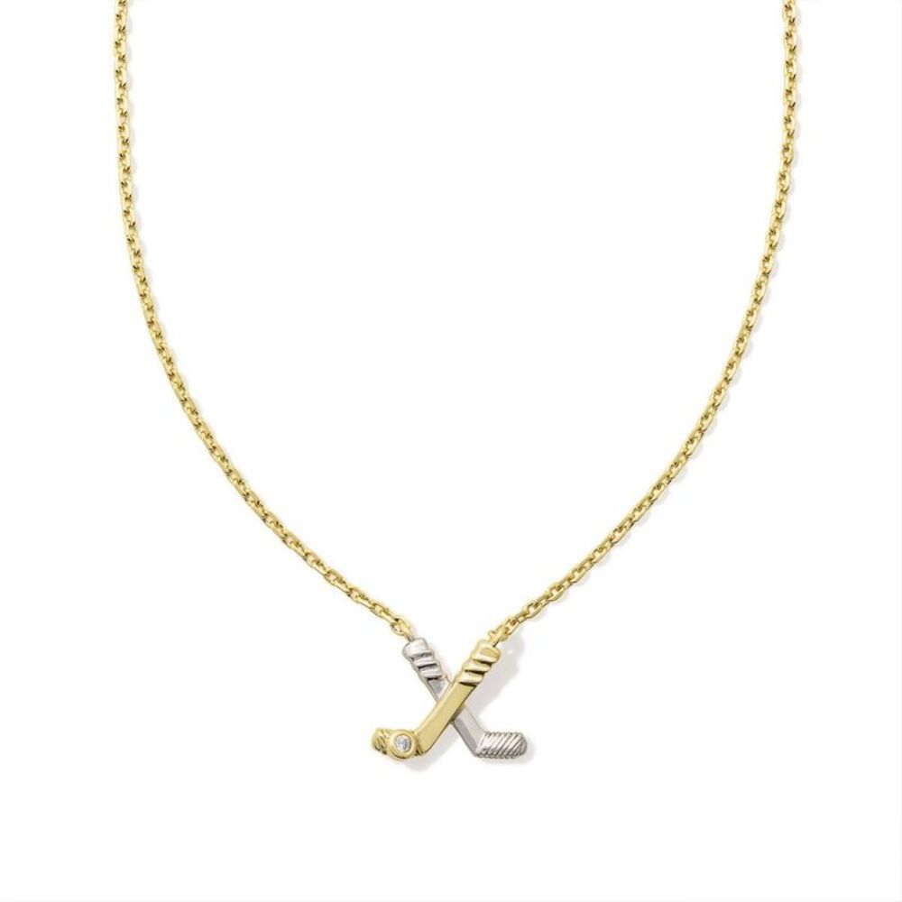 Kendra Scott Hockey Stick Pendant Necklace - Gold/Silver Mix